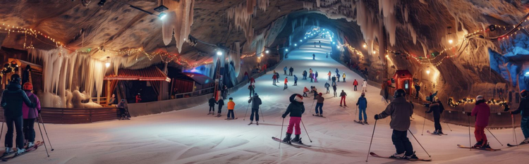宜昌到远安武陵峡口溶洞滑雪直通车一日游_夏季滑雪新体验